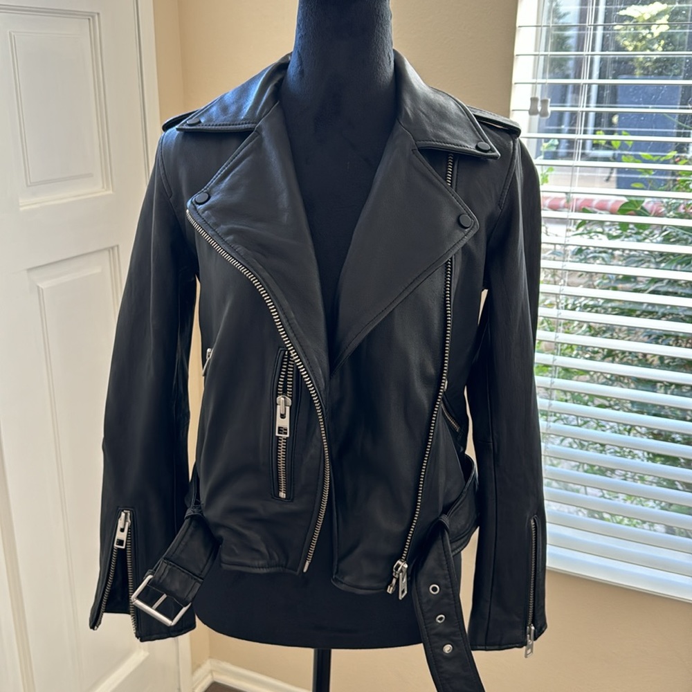 All saints leather jacket